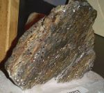 Little dark red garnets in schist